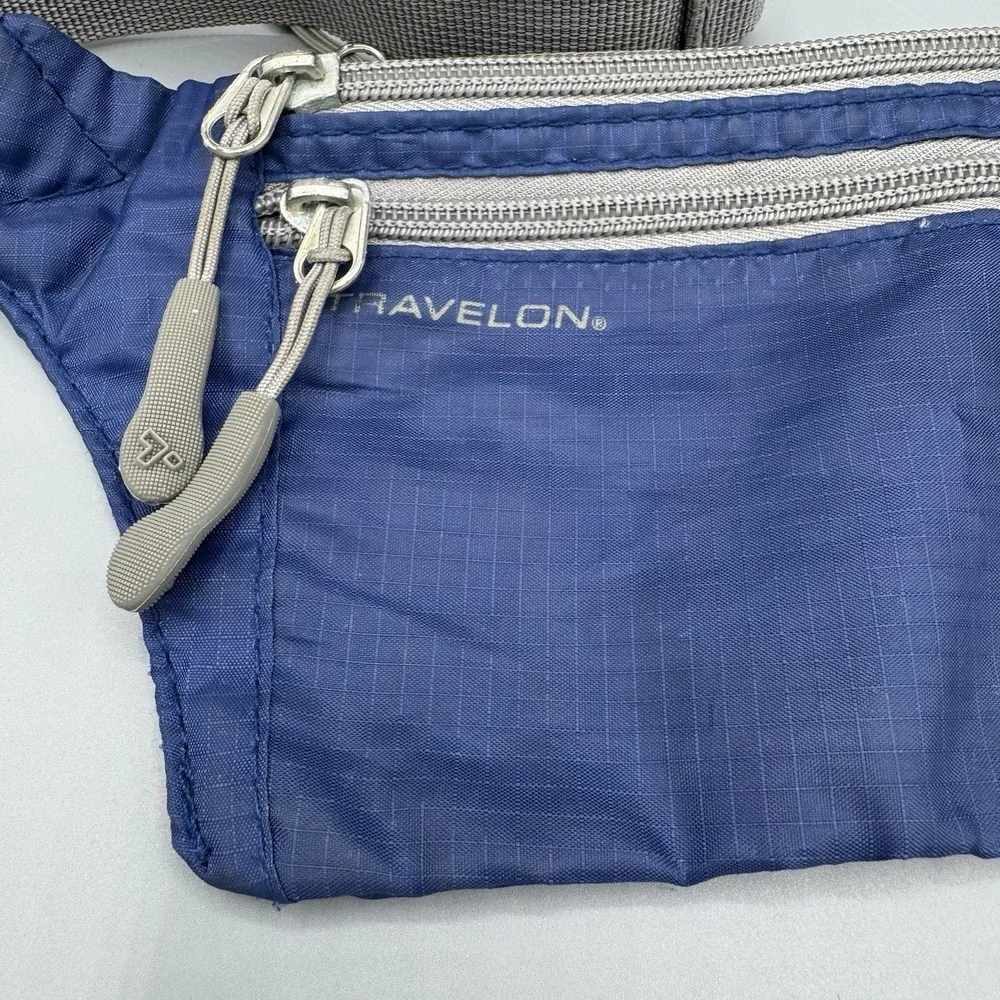 Travelon Triple Zip Waist Pack Royal Blue One Size 1.25